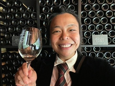 me at wine school